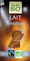 Mängden socker i Chocolat Lait Fondant Jardin Bio