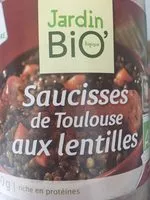 Mängden socker i Saucisses de Toulouse aux lentilles