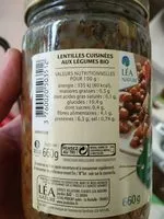 Mängden socker i Lentilles cuisinés aux petits légumes