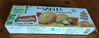 Mängden socker i Jardin Bio - Biscuits sablés aux éclats de noisettes et au sirop d'érable bio