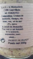 Mängden socker i moutarde à l'ancienne au vin blanc et fleur de sel