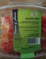 Mängden socker i Papayes confites en cubes