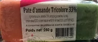 Mängden socker i pâte d'amande tricolore
