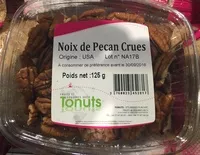 Mängden socker i Noix de pécan crues
