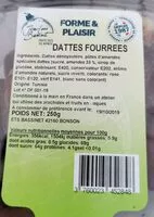 Mängden socker i Dattes fourrées