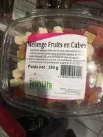 Mängden socker i Mélange Fruits en Cubes