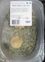 Mängden socker i Épinards en branche à la crème 2 parts