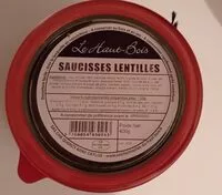 Mängden socker i Saucisse Lentilles