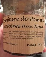 Mängden socker i Confiture de Pommes et Poires aux Noix