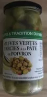 Mängden socker i Olives vertes farcies au poivron
