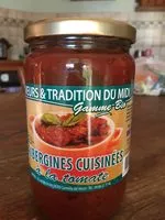 Mängden socker i Aubergines cuisinées à la tomate