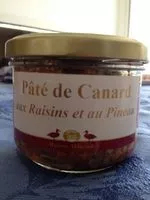 Mängden socker i Pate De Canard Aux Raisins Et Aux Pineau