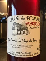 Mängden socker i Jus pomme myrtilles