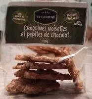 Mängden socker i Croquines noisettes et pépites de chocolat