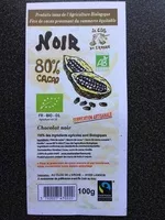 Mängden socker i Chocolat Noir 80 %