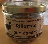Mängden socker i Rillettes pur canard