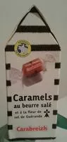 Mängden socker i Caramels au beurre salé et à la fleur de sel de Guérande