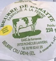 Mängden socker i Beurre cru de baratte demi sel GAEC DE KERVANNES