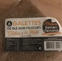 Mängden socker i Galettes de blé noir