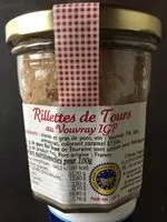 Mängden socker i Rillettes de Tours au Vouvray IGP