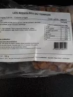 Mängden socker i Pommes de terre rissolées du terroir