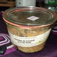Mängden socker i Rillettes de canard au foie gras