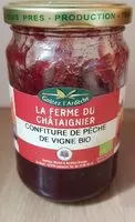 Mängden socker i Confiture de pêche de vigne bio