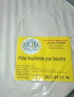 Mängden socker i Pâte feuilletée pur beurre