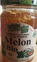 Mängden socker i Melon bio Confiture corse extra cuite au chaudron