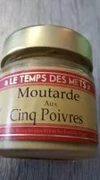 Mängden socker i moutarde aux cinq poivres