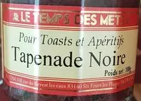 Mängden socker i Tapenade noire