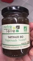 Mängden socker i Tartinade BIO tapenade noire