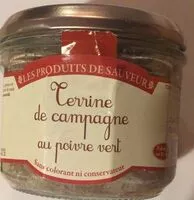 Mängden socker i Terrine de campagne au poivre vert