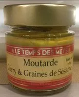 Mängden socker i Moutarde curry & graines de Sésame