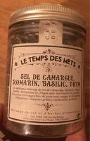 Mängden socker i Sel De Camargue, Romarin, Basilic & Thym - 140 G - Le Temps Des Mets
