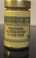 Mängden socker i Moutarde au roquefort et aux noix