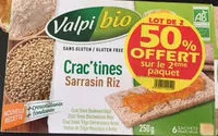Mängden socker i Crac'tine sarrazin / riz