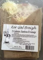 Mängden socker i 2 galettes jambon-fromage