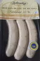 Mängden socker i Boudin blanc de Rethel Forestier 10%