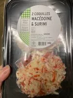 Mängden socker i 2 coquilles macédoine et surimi