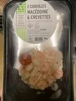 Mängden socker i 2 coquilles macédoine et crevettes