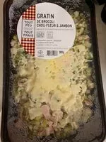 Mängden socker i Gratin de brocolis chou-fleur et jambon