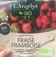 Mängden socker i Sorbet Plein Fruit Fraise Framboise bio