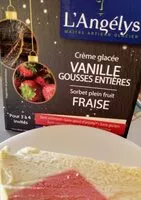 Mängden socker i Crème glacée Vanille Sorbet Fraises