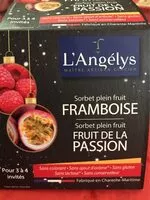 Mängden socker i Sorbet framboise et fruit de la passion