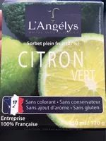 Mängden socker i Sorbet plein fruit (27%) Citron vert