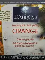 Mängden socker i Sorbet plein fruit (60%) Orange, crème glacée Grand Marnier