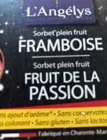 Mängden socker i Buche sorbet framboise fruit de la passion