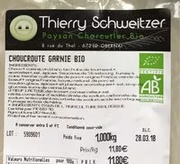 Mängden socker i Choucroute garnie bio