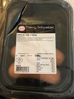 Mängden socker i Cervelas fumes superieurs SCHWEITZER, 4 pieces